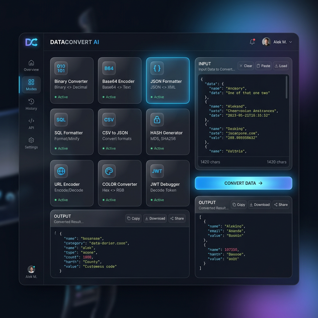 Data Converter Tool Interface