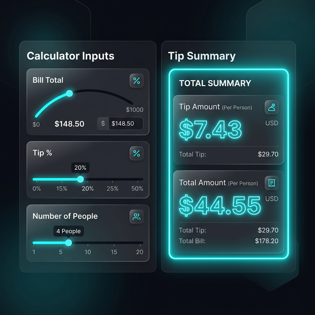 Tip Calculator Tool Interface